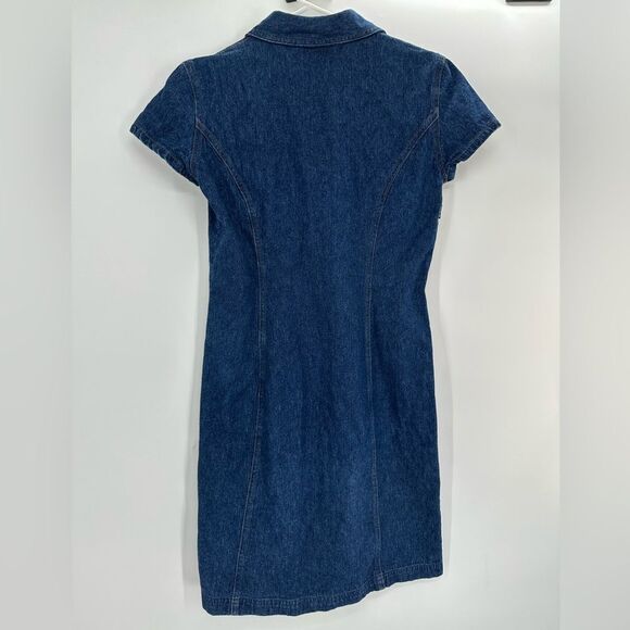 Vtg New York & Company Denim Dress Button Down Y2K 90s Style Size 4 - Picture 4 of 8